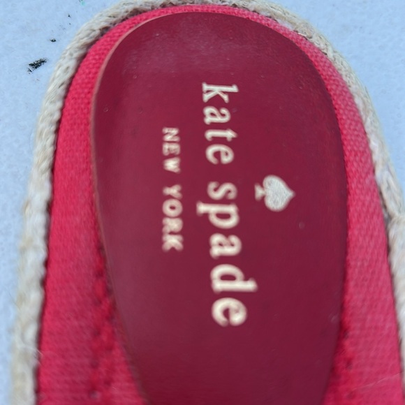 Kate Spade Red and Pink Slide Sandals with Bow - Picture 4 of 5